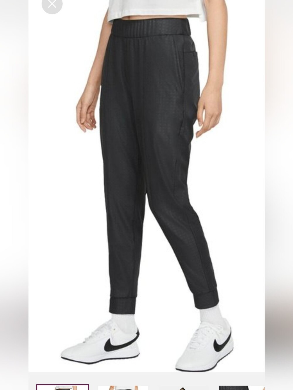 Nike Womens Dry Fit Victory Gingham Golf Joggers